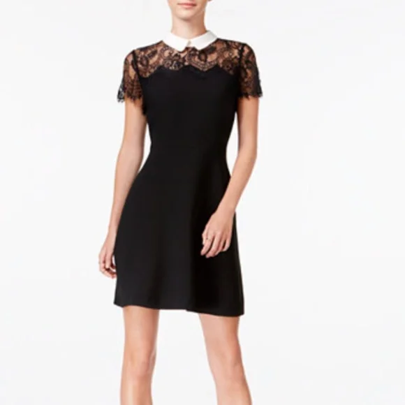 Maison Jules | Dresses | A Line Lace Peter Pan Collar Dress | Poshmark